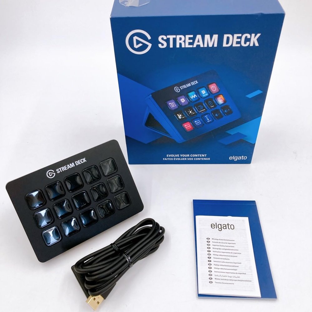 Elgato Stream Deck MK.2 Elgato Stream Deck MK.2 (15 Key Layout) Controller for Creating Live Content, Publisher Device, Compatible with OBS/Twitch/YouTube