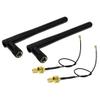 HiLetgo 2pcs 2.4G WiFi Antenna SMA to U.FL-4 2.4GHz 3dBi Antenna U.fl-4 to RP SMA Male for ZigBee Router 90 Degrees Right Angle Folded Lead 15CM view 1