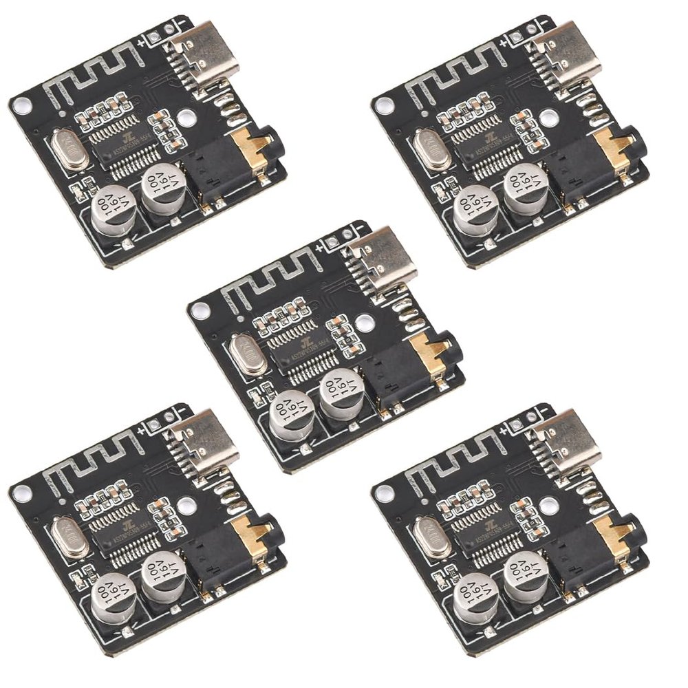 HiLetgo 5pcs Bluetooth 5.0 Mp3 Lossless Decoder Board VHM-314 USB-C Audio Bluetooth Receiver Board Wireless Stereo Music Module Type-C