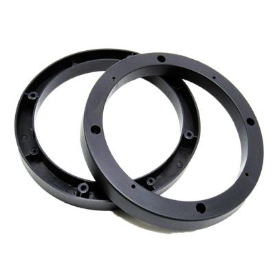 Saim 6.5" Dia 2 Pcs Universal Black Plastic Speaker Spacer Adaptor Ring Mounting Bracket Fit ABS Car Stereo Speaker Spacers (6.5inch)