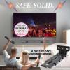 Agandax Soundbar Wall Mount Bracket Universal Soundbar Mount Shelf Depth Adjustable (3.65"-6.65") for Bose, Samsung, Vizio, LG, Dolby Atmos Soundbars (Black: V01_Pro) view 4