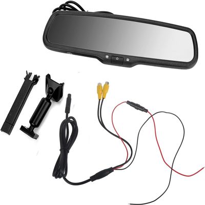 Car Rearview Mirror Auto Dimming Monitor Headerbs 4.3inch With Bracket Black