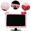 2 Pcs Kawaii Elastic Monitor Dust Cover - Pink, Cat Ear Furry, for PC, TV, Laptop (27 - 34 Inch) view 2