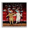 Stupell Industries Cats at 3D Movie Theater Gray Framed Giclee Art Design by Lund Roeser view 1