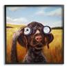 Stupell Industries Dog Watching Bird Binoculars Black Framed Giclee Art Design by Lucia Heffernan view 1
