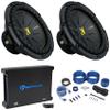 2 Kicker 50CWCS104 CompC 10" SVC 4 ohm Subwoofers Bundle with Rockville Mono Amplifier+Amp Kit CWCS104 (4 Items) view 1