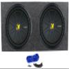 (2) Kicker 50CWCD124 CompC 12" DVC Subwoofers Bundle with Rockville Sealed Sub Box Enclosure CWCD124 (4 Items) view 1