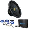KICKER 50CWCS104 CompC 10" SVC 4 ohm Subwoofer Bundle with Rockville Mono Amplifier+Amp Kit CWCS104 (3 Items) view 1