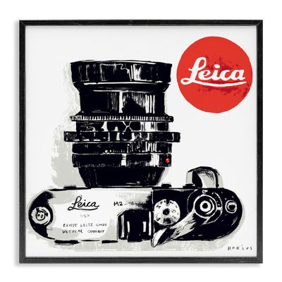 Vintage Camera Ad Architecture, 12 x 12 Inch Framed Gicle Print