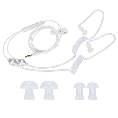 Alvinlite Air Acoustic Tube Earphone Ear Headset 3.5mm Mobile Phone Double Spiral Anti-Radiation Earphone Air Acoustic Tube Earphone