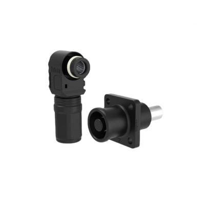 1 Set Battery Energy Storage Connector, 120A 25mm High Current Connectors Quick Plug Terminal Black Right Angle Plug and Socket IP67 Waterproof Power Adapter Crimping Wiring (120A, Black)
