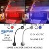 Wave One Marine Dual Color Gooseneck LED Chart Reading Light | Flexible Dimmable Sailboat Cabin Wall Map Boat Yacht RV Interior Night Lighting 12-24V Volt (Chrome | White & Red) view 2