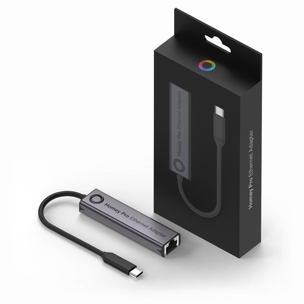 Homey Pro Ethernet Adapter - Compatible with Homey Pro (2026 & Early 2023)