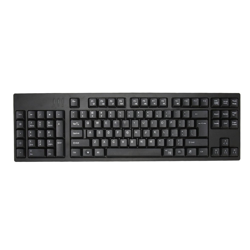 Serounder Left Handed Keyboard, Ergonomic Layout Office Keyboard with 2 USB Interfaces, Eliminates RSI and Carpal Tunnel, for Business Accounting