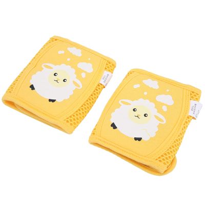 Keenso Baby Toddler Knee Pads, Cartoon Pattern Breathable Fabric, Multiple Colors Available for Crawling Toddling (yellow sheep)