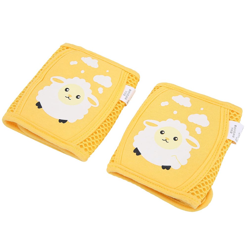 Keenso Baby Toddler Knee Pads, Cartoon Pattern Breathable Fabric, Multiple Colors Available for Crawling Toddling (yellow sheep)