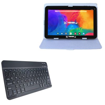BoxWave Keyboard Compatible with Linsay F10IPSPAC (10.1 in) - SlimKeys Bluetooth Keyboard, Portable Thin with Chiclet-Style Keys - Jet Black