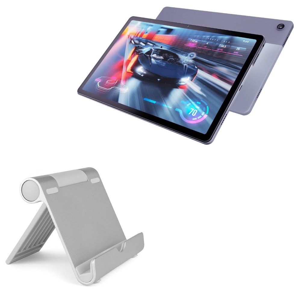 BoxWave Stand and Mount Compatible with Motorola Moto Tab G62 - VersaView Aluminum Stand, Portable, Multi Angle Viewing Sturdy