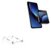 BoxWave Stand and Mount Compatible with Motorola Razr 40 - Pocket Aluminum Stand 3-in-1, Portable Multi Angle Viewing Riser - Metallic Silver view 1