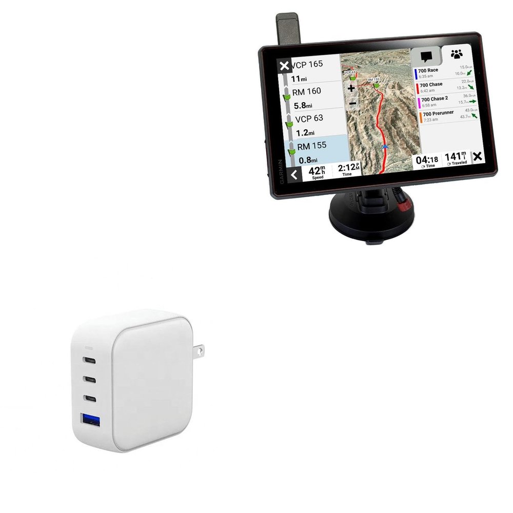 BoxWave Charger Compatible with Garmin Tread XL Baja Chase - PD miniCube (100W), 100W 3 PD Port Wall Charger International - Winter White