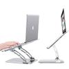 BoxWave Stand and Mount Compatible with ASUS E510 - Executive VersaView Laptop Stand, Ergonomic Adjustable Viewing Angle Metallic Riser - Metallic Silver view 3
