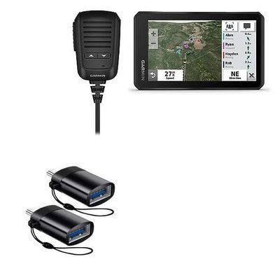 BoxWave 2-Pack USB-C to A PortChanger for Garmin Tread Powersport Off-Road Navigator - USB Type-C OTG Adapter, Portable Keychain - Slate Black