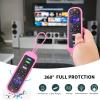 2 Pack Roku Remote Cover - Silicone Protective Case for Roku TV TCL - Anti Slip Remote Sleeve Glow in The Dark (Glow Green + Pink) view 4