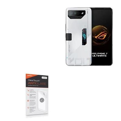 BoxWave Screen Protector Compatible with ASUS ROG Phone 7 - ClearTouch Anti-Glare (2-Pack), Anti-Fingerprint Matte Film Skin
