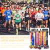 Goutoports Medal Holder Display Hanger - Award Ribbon Organizer Rack for Sports Race Runner Plaques Hanger for Wall Mount Hold Up 60 Medal Hanger Display for Athlete Kids Christmas Gifts view 4