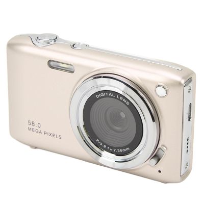 Dpofirs Digital Camera, 2.88 Inch Screen Digital Camera for Kids Video Camera, 58MP 4K HD 16X Zoom Auto Focus Camera, Photography Digital Video Camera (Gold)