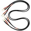 CNCESS CESS-277-3f Super Soft Silicone 12 Gauge Wires, 4mm Banana Plug to Flex Braided Pin Banana Speaker Cable, 680-Strand Tinned Copper, Durable Audio Cable for Amplifier and Speaker (3 FEET) view 1