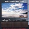 RCA Switch 4 in 1 Out Composite Video L/R Audio Selector Box 4X1, BolAAzuL 4-Way RCA Switcher - 4 Port AV Selector Switch - Plug & Play for Wii PS2 Xbox DVD STB HDTV view 4