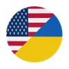 American & Ukraine Flag Charming Round Mouse Pad Cute Design Non-Slip Waterproof 7.9 x 7.9 x 0.12 in view 1