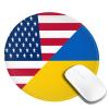 American & Ukraine Flag Charming Round Mouse Pad Cute Design Non-Slip Waterproof 7.9 x 7.9 x 0.12 in view 2