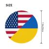 American & Ukraine Flag Charming Round Mouse Pad Cute Design Non-Slip Waterproof 7.9 x 7.9 x 0.12 in view 3