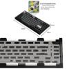Akko 5075B Plus Mechanical Keyboard 75% Percent RGB Hot-swappable Creamy Keyboard with Knob, Black & Silver Theme with PBT Double Shot ASA Profile Keycaps V3 Creamy Yellow Pro Switch view 3