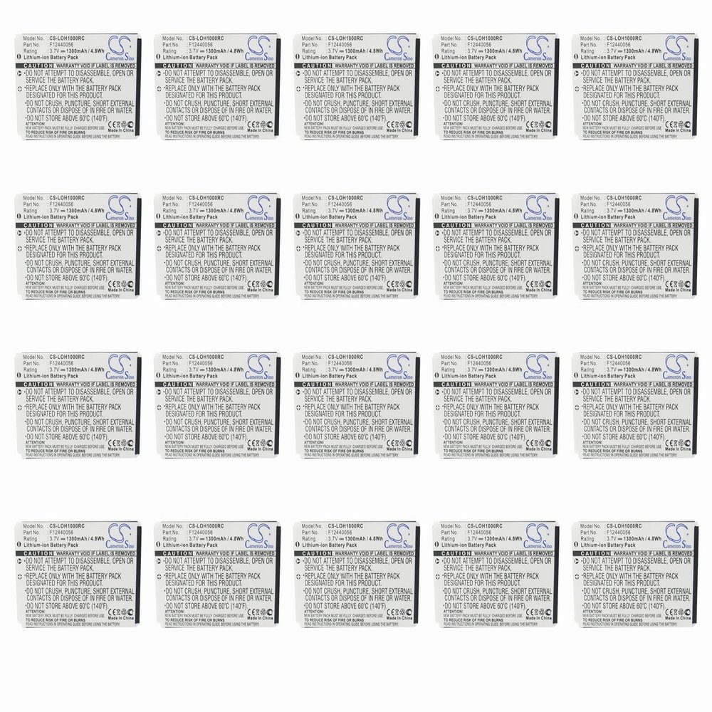 (20 Pack) XSP Battery for Logitech Harmony 1000 1100 1100i 915 C-LR65 C-RL65 Universal Remote Control PN 190582-0000 F12440056 K398 L-LU18
