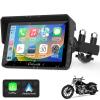 Carpuride W502 Motorcycle GPS Wireless Portable Carplay/Android Auto Waterproof Car Stereo, 5" IPS Touch Screen with Dual Bluetooth, Navigation/Siri/G00gle Assistant for Motorbike view 1