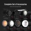 NEEWER CRM2 Magnetic Accessories Kit for Round Head Flash Z1-C/N/S Z2-C/N/S/F Z2Pro-C/N/S/F Compatible with Godox V1 Speedlites, Included 14pcs Flash Light Control Modifier Diffuser Adapter view 2