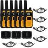 Retevis RB48 Heavy Duty Two Way Radio(6 Pack) with Covert Acoustic Earpiece(6 Pack), Waterproof Walkie Talkie, Shock-Resistant,2000mAh, Vibration, Emergency Alarm, 2 Way Radio for Job Site view 1