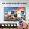 3 Pack Silicone Remote Cover Case, Anti Slip Silicone Protective Case with Lanyard(Glow Blue & Glow Yellow & Orange) view 2