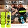 3 Pack Silicone Remote Cover Case, Anti Slip Silicone Protective Case with Lanyard(Glow Blue & Glow Yellow & Orange) view 3