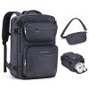 Maelstrom Travel Backpack for Men Women, 35L Carry on Backpack for Traveling on Airplane,with Belt Bag&Shoe Compartment,Waterproof Laptop Backpack fit 17Laptop-Mystery Grey view 1