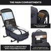 Maelstrom Travel Backpack for Men Women, 35L Carry on Backpack for Traveling on Airplane,with Belt Bag&Shoe Compartment,Waterproof Laptop Backpack fit 17Laptop-Mystery Grey view 4