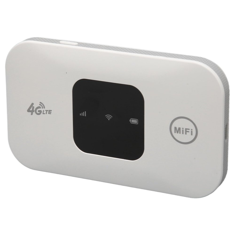 4G Router, MF800 EU Car Mobile Hotspot Portable 4G LTE Modem Router with SIM Card Slot Support 10 Devices, LTE Router with LED Screen Display and 2100mAh Battery