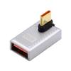chenyang USB to USB C Adapter Aluminum Alloy USB C Male to USB 3.1 Female OTG PD 120W Fast Charging 10Gbps Data Transfer Converter Adapter Low Profile Angled view 1