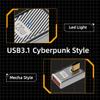 chenyang USB to USB C Adapter Aluminum Alloy USB C Male to USB 3.1 Female OTG PD 120W Fast Charging 10Gbps Data Transfer Converter Adapter Low Profile Angled view 2