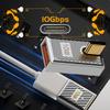 chenyang USB to USB C Adapter Aluminum Alloy USB C Male to USB 3.1 Female OTG PD 120W Fast Charging 10Gbps Data Transfer Converter Adapter Low Profile Angled view 3