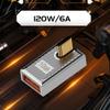 chenyang USB to USB C Adapter Aluminum Alloy USB C Male to USB 3.1 Female OTG PD 120W Fast Charging 10Gbps Data Transfer Converter Adapter Low Profile Angled view 4