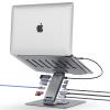 Laptop Docking Station for MacBook Pro/Air/Dell/HP/Surface HC 11-in-1 USB C Hub 360Rotatable Laptop Stand with USB Hub 4K HDMI USB 3.0 PD100W 3.5mm Audio Jack RJ 45 TF/SD Reader Universal Laptop Dock view 1
